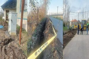 اجرای عملیات حفاری و کابل‌کشی و نصب کافو نوری در روستای پهمدان شهرستان لاهیجان