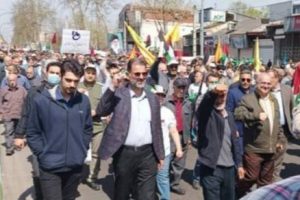 تجدید میثاق مدیرعامل و کارکنان شرکت توزیع برق گیلان با آرمان‌های بلند امام خمینی(ره) و پیروی از منویات رهبرمعظم انقلاب در روز جهانی قدس