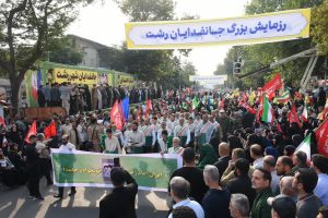 حضور ۱۰۰ خادمیار رضوی شهرستان رشت در رزمایش بزرگ «جان‌فدایان ایران»