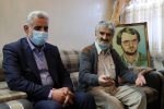 دیدار نماینده عالی دولت در استان با خانواده تنها استاندار شهید کشور و نخستین شهید مدافع حرم گیلان